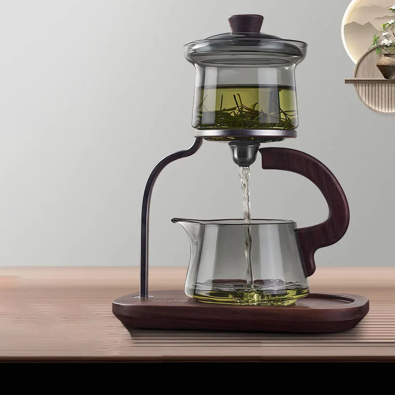 New Creative Design High-grade Magnetic Glass Teapot Kettle Infuser Teapot Water Separation Inner Magnetic Switch Tea Filtration