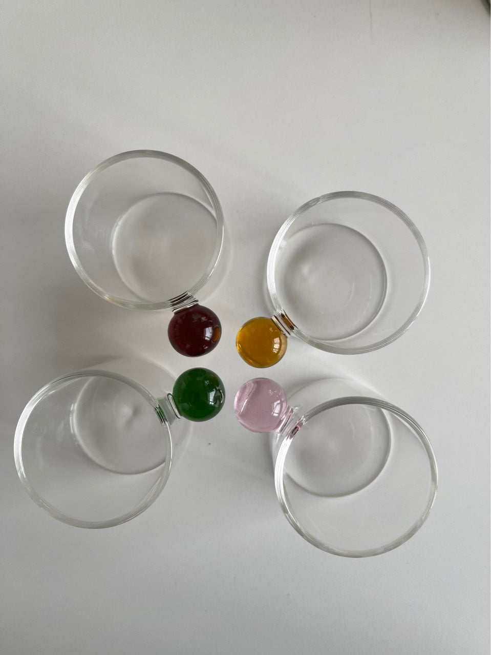 6PC Espresso Cups Small Tea Cup Set Heat Resistant Glass Teacups Bucket Table Decor 110ml Capacity