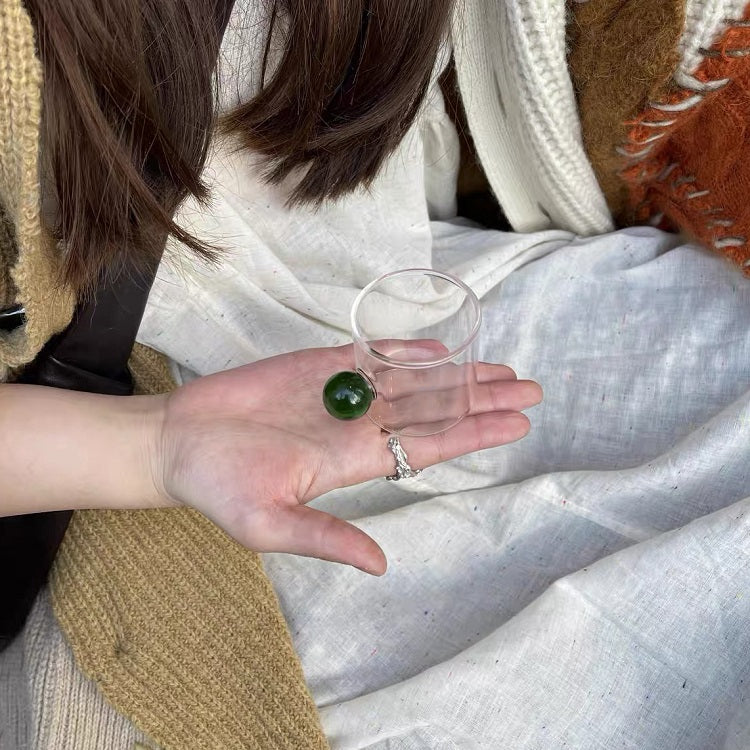 6PC Espresso Cups Small Tea Cup Set Heat Resistant Glass Teacups Bucket Table Decor 110ml Capacity