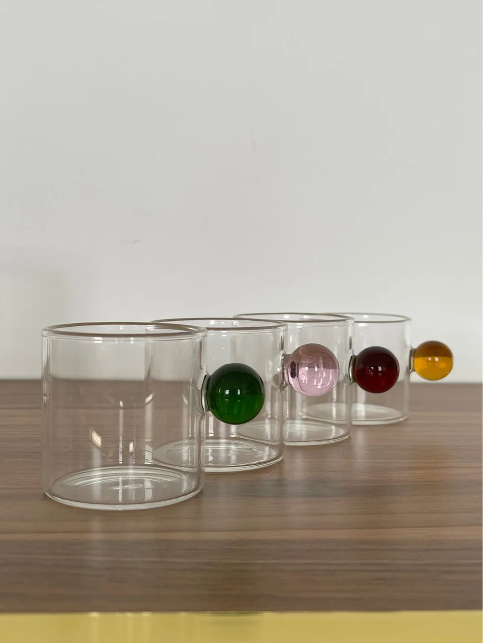 6PC Espresso Cups Small Tea Cup Set Heat Resistant Glass Teacups Bucket Table Decor 110ml Capacity