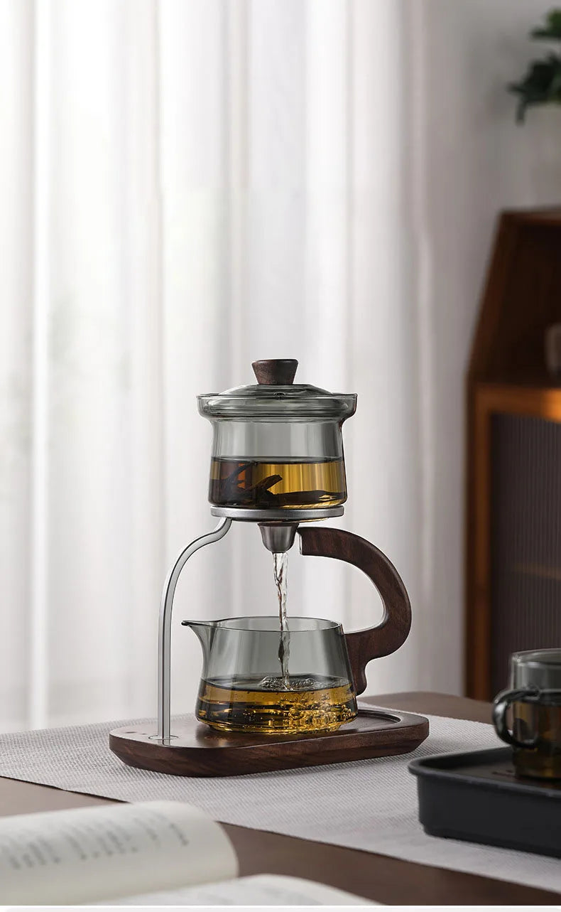 New Creative Design High-grade Magnetic Glass Teapot Kettle Infuser Teapot Water Separation Inner Magnetic Switch Tea Filtration