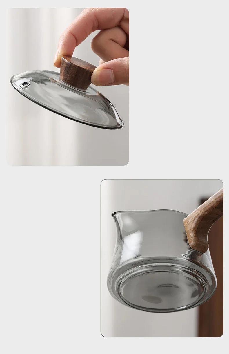 New Creative Design High-grade Magnetic Glass Teapot Kettle Infuser Teapot Water Separation Inner Magnetic Switch Tea Filtration