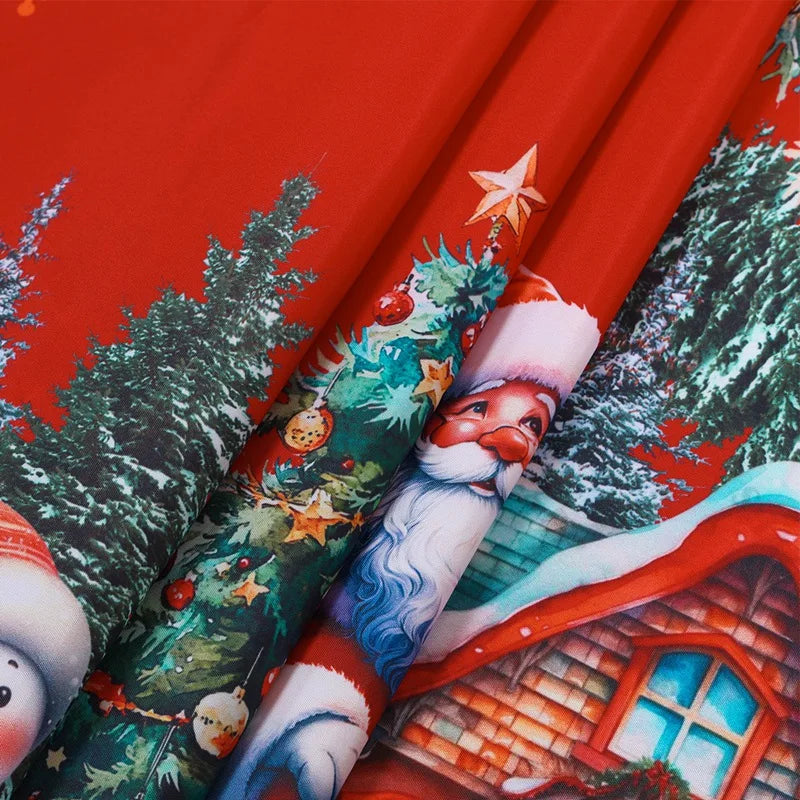 Christmas Tablecloth Santa Snowman Table Cover Christmas Party Table Decorations for Home 2025 Navidad Notal Noel Xmas Ornaments