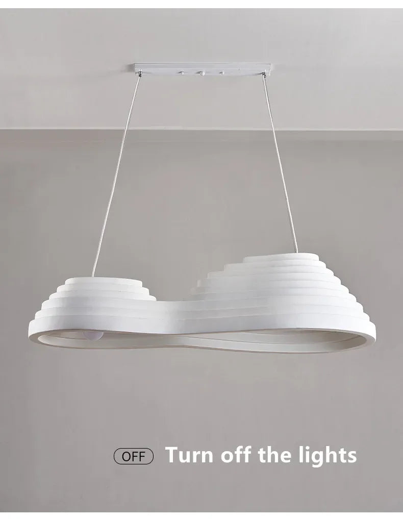 Nordic terrace Wabi Sabi chandelier restaurant creative dining table cream style homestay minimalist branch chandelier