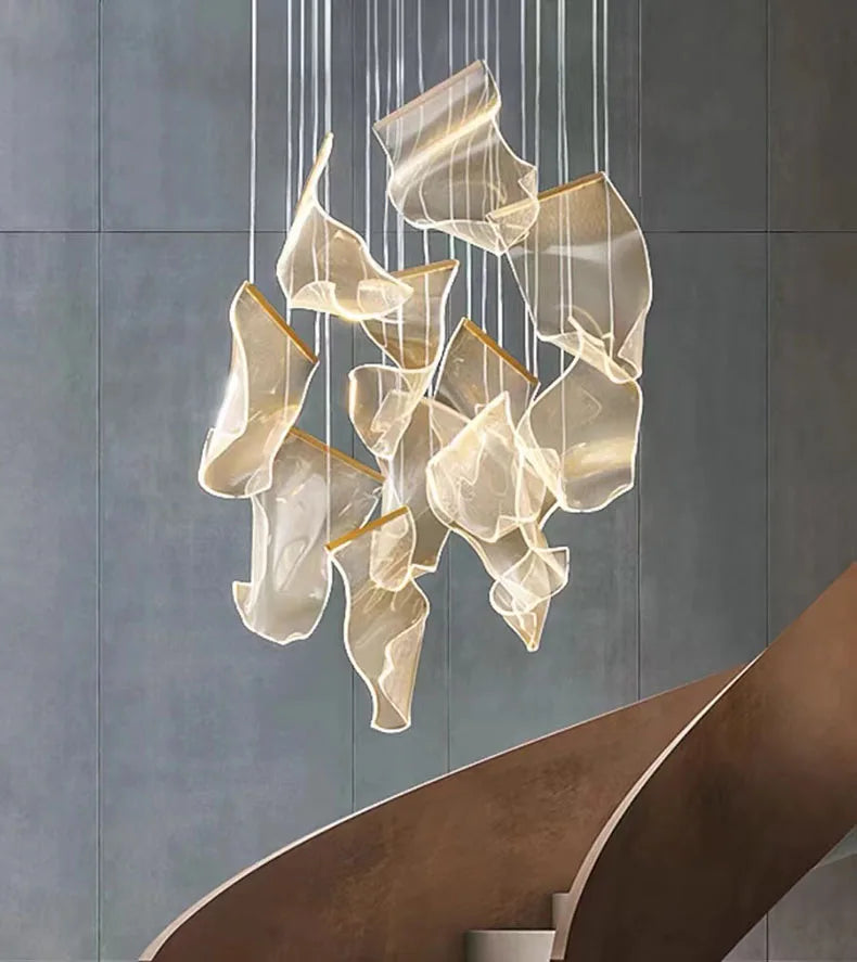 Modern home decor led lights pendant light lamps forstaircase Chandeliers for living room hanging light indoor lighting