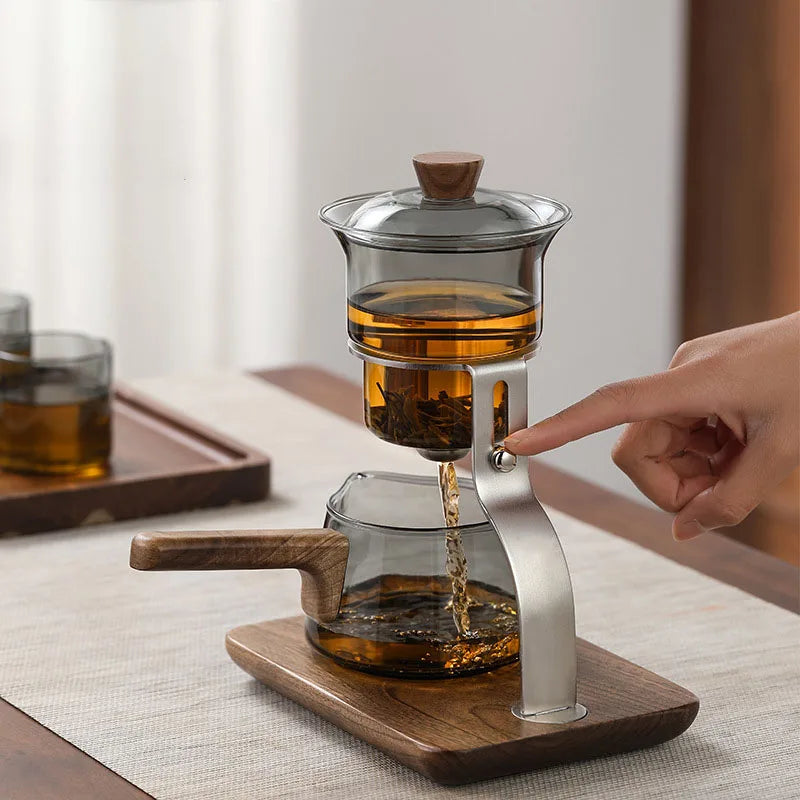 New Creative Design High-grade Magnetic Glass Teapot Kettle Infuser Teapot Water Separation Inner Magnetic Switch Tea Filtration