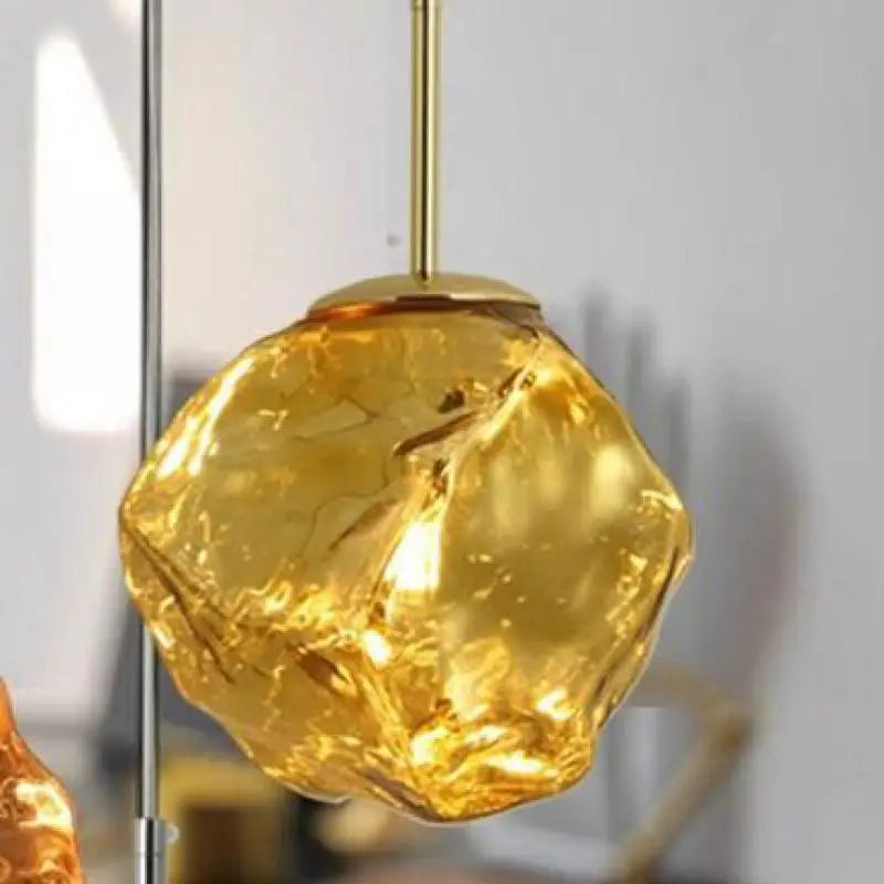 New Lava Glass Ice Cube Bedroom Bedside Chandelier Ceiling Chandelier Ceiling Pendant Lamp Ceiling Light Home Appliance