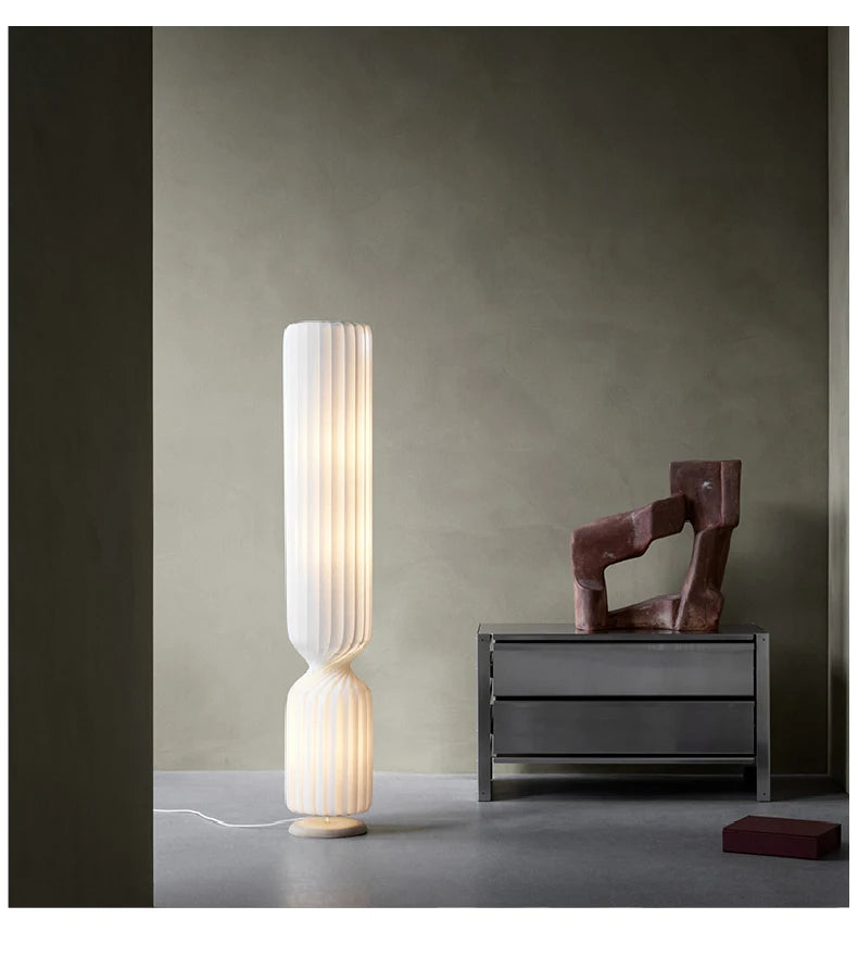 Nordic Minimalist Floor Lamp Creative Striped Design Warm Light Perfect for Living Room  Bedroom Home Decor Lighting Fixture LED