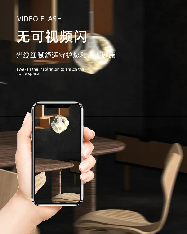 New Lava Glass Ice Cube Bedroom Bedside Chandelier Ceiling Chandelier Ceiling Pendant Lamp Ceiling Light Home Appliance