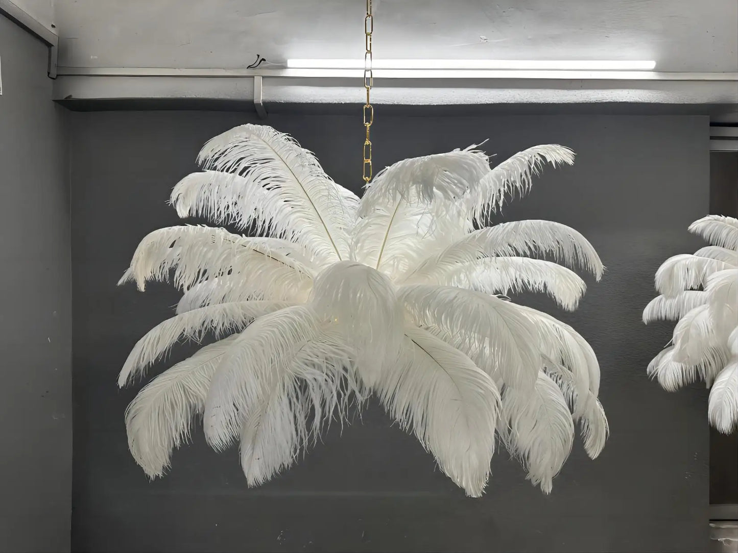 Nordic Ostrich Feather Lamp Led Pendant Lights Living Room Girl's Room Bedroom Indoor Lighting Chandelier Hanging Light Fixture