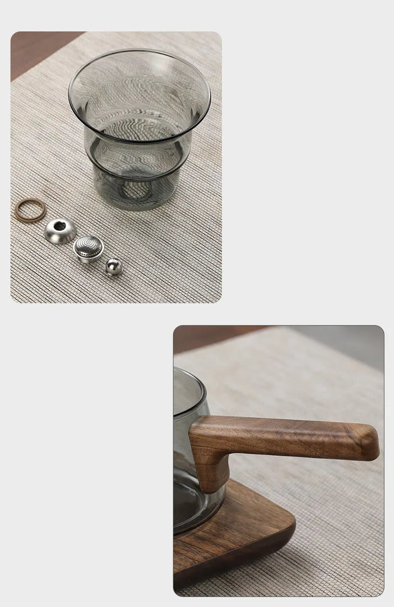 New Creative Design High-grade Magnetic Glass Teapot Kettle Infuser Teapot Water Separation Inner Magnetic Switch Tea Filtration