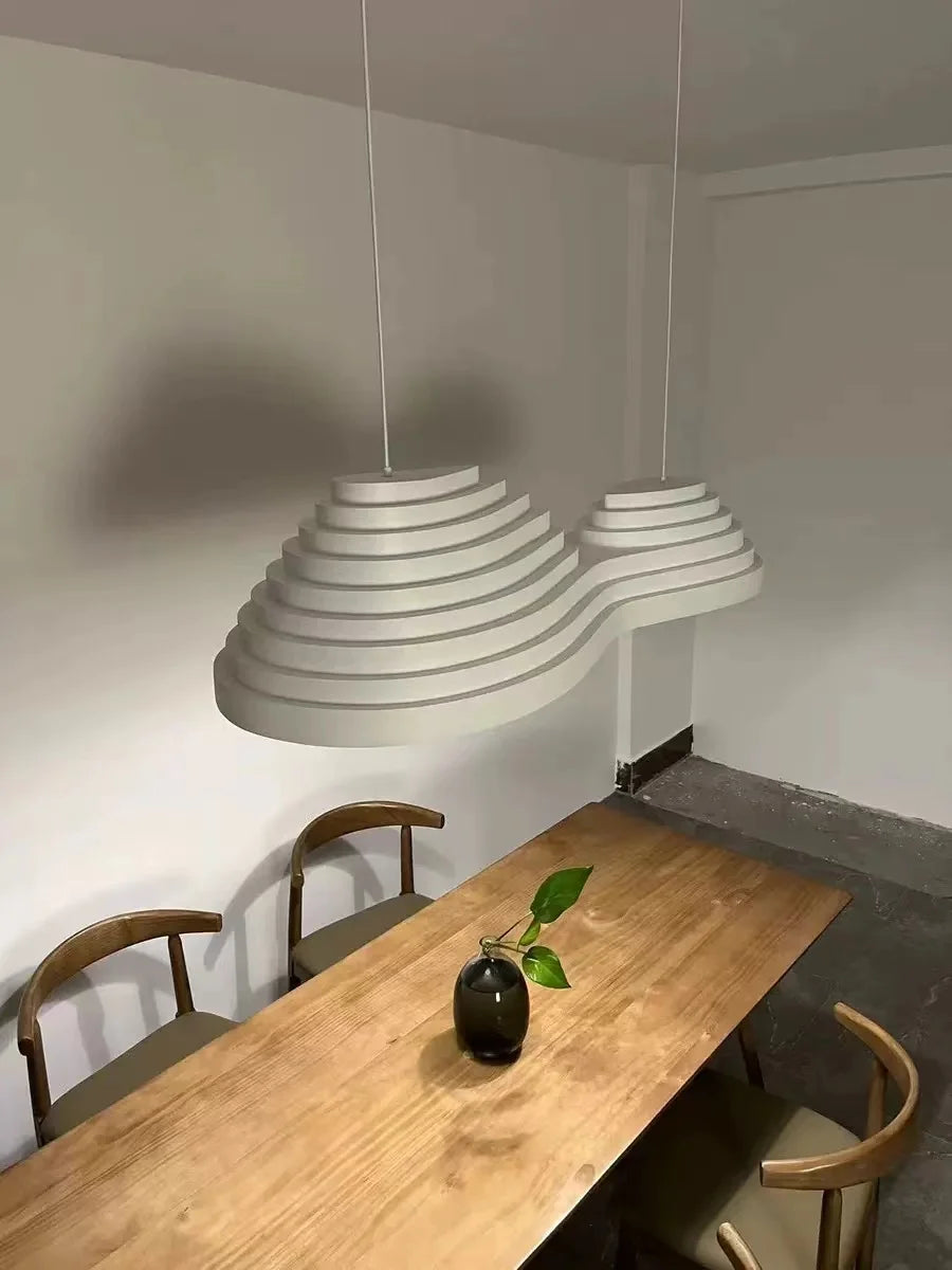 Nordic terrace Wabi Sabi chandelier restaurant creative dining table cream style homestay minimalist branch chandelier
