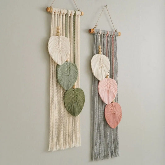 Nordic - Style Woven Leaf Wall Hangings（“Nordic - Style