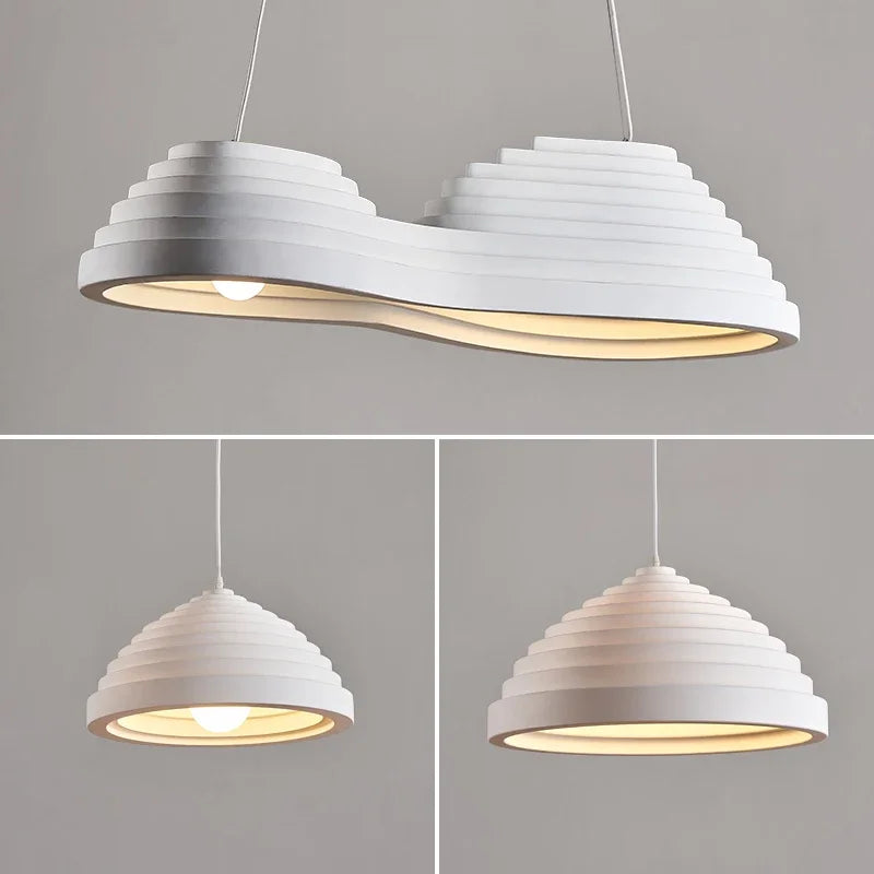 Nordic terrace Wabi Sabi chandelier restaurant creative dining table cream style homestay minimalist branch chandelier