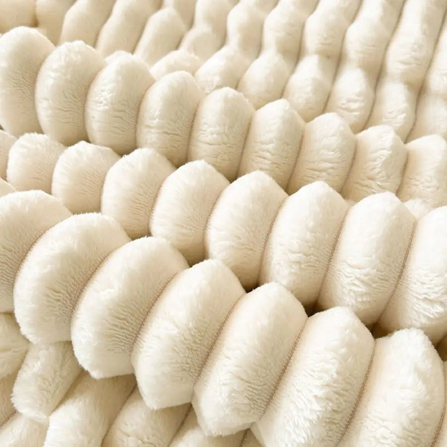 Spring Throw Blanket for Couch, Cozy Warm Plush Striped Blanket for Sofa Bedroom Living Room, All Season Use Festival Home Decor