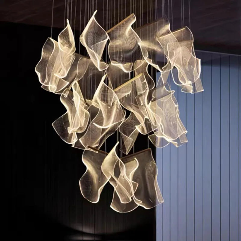 Modern home decor led lights pendant light lamps forstaircase Chandeliers for living room hanging light indoor lighting