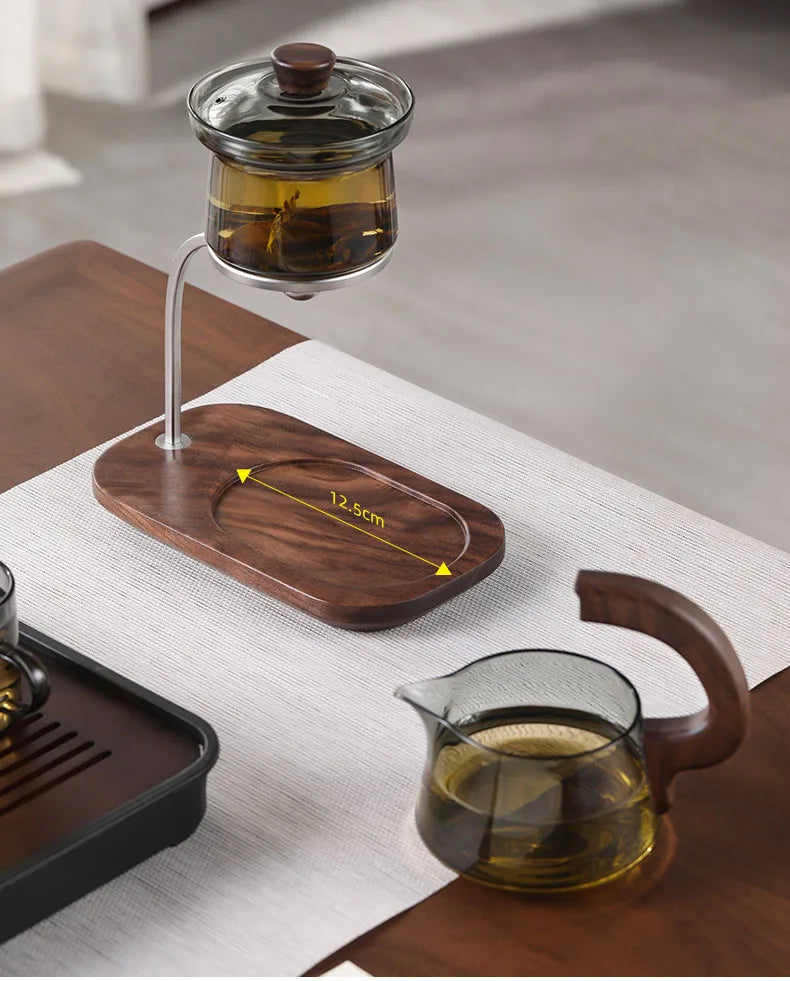 New Creative Design High-grade Magnetic Glass Teapot Kettle Infuser Teapot Water Separation Inner Magnetic Switch Tea Filtration