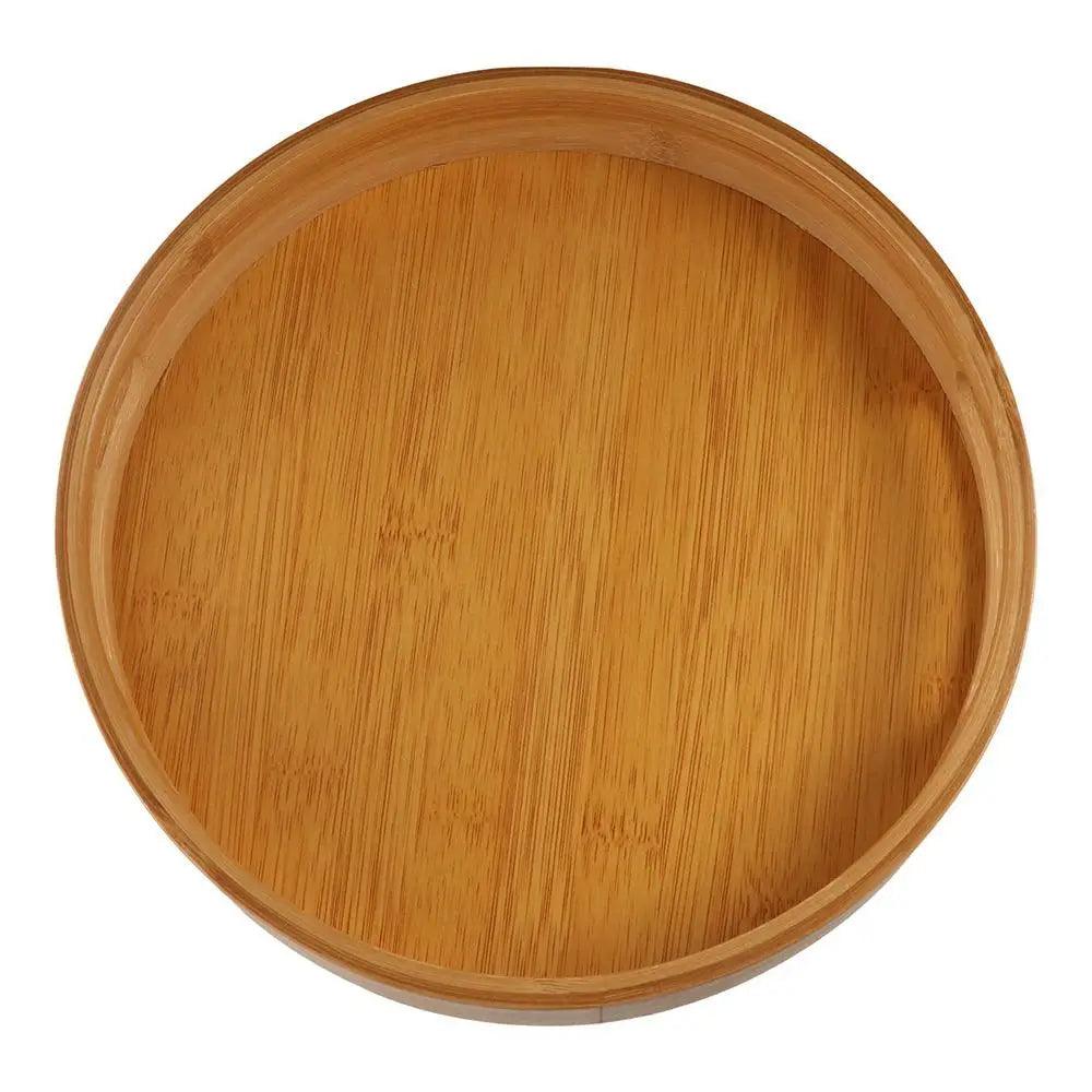 Snack Dessert Plate Multipurpose Wooden Round Tray Simple Light Tea Food Dish Practical Bamboo Plate Kitchen