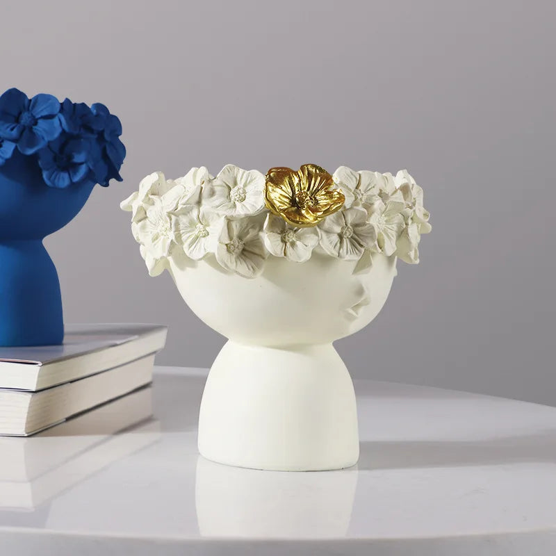Nordic Decoration Home  Flower Vase  Living Room Decoration  Vases Cute Girl Arranging Flower Container Desktop Accessories