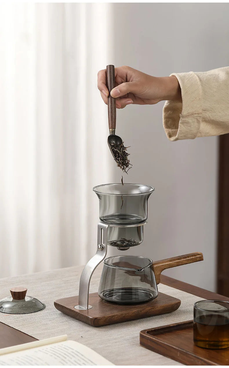 New Creative Design High-grade Magnetic Glass Teapot Kettle Infuser Teapot Water Separation Inner Magnetic Switch Tea Filtration