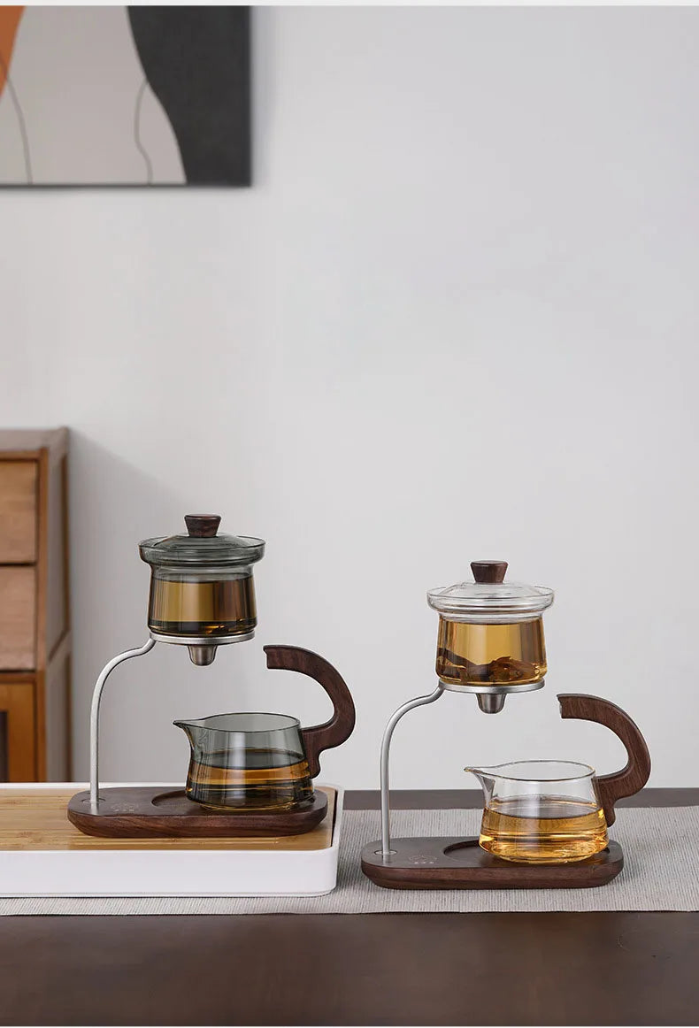 New Creative Design High-grade Magnetic Glass Teapot Kettle Infuser Teapot Water Separation Inner Magnetic Switch Tea Filtration