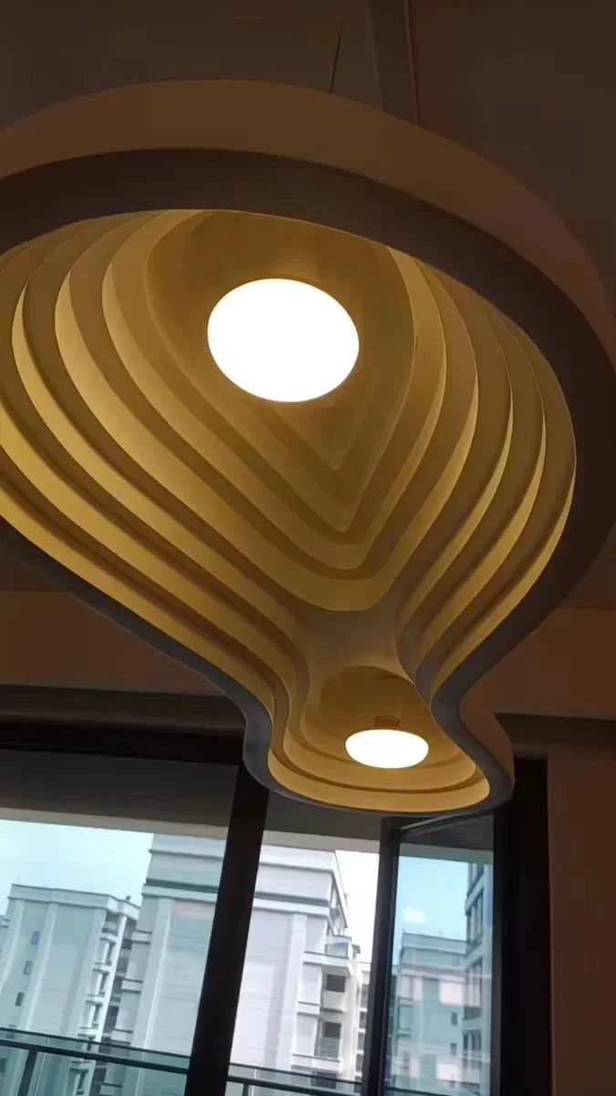 Nordic terrace Wabi Sabi chandelier restaurant creative dining table cream style homestay minimalist branch chandelier