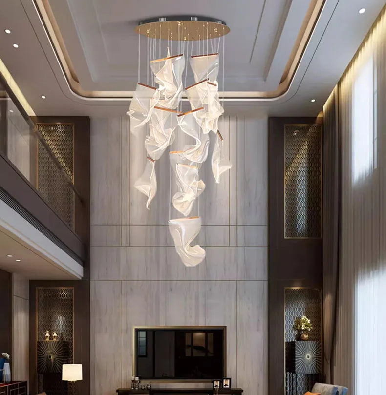 Modern home decor led lights pendant light lamps forstaircase Chandeliers for living room hanging light indoor lighting