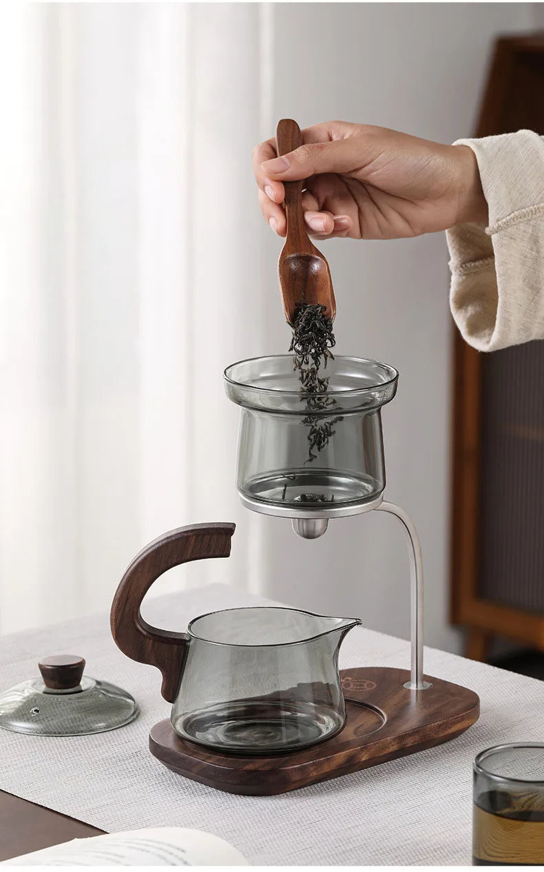 New Creative Design High-grade Magnetic Glass Teapot Kettle Infuser Teapot Water Separation Inner Magnetic Switch Tea Filtration