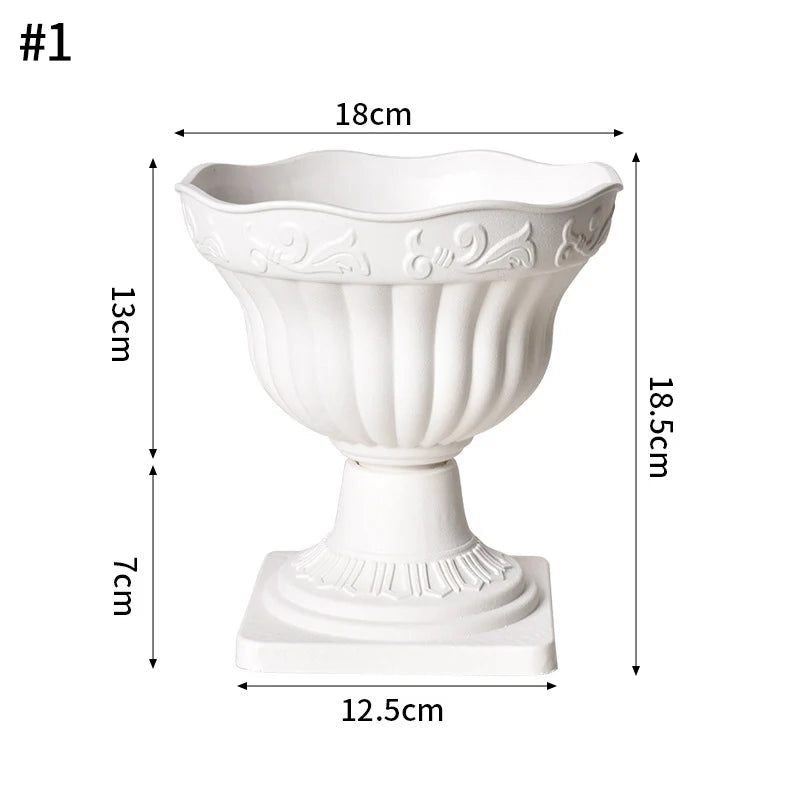 Nordic Vase Imitation Ceramic Flower Bottle Decorative Flowerpot Flower Arranging Ornament Plastic Home Plant Pot Wedding decor
