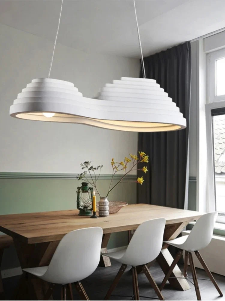 Nordic terrace Wabi Sabi chandelier restaurant creative dining table cream style homestay minimalist branch chandelier