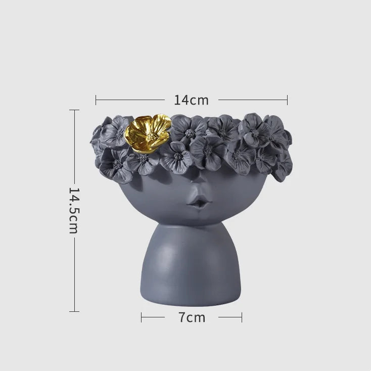 Nordic Decoration Home  Flower Vase  Living Room Decoration  Vases Cute Girl Arranging Flower Container Desktop Accessories