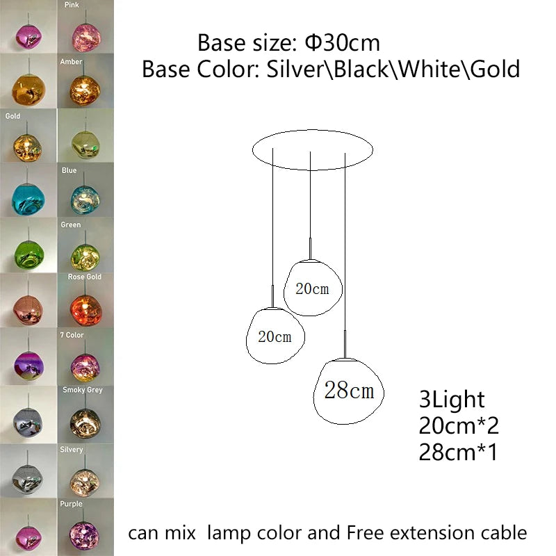 Nordic Lava LED Pendant Light Modern Light PVC Lighting Living Room Lights Indoor Deco Home Fixtures Loft Kitchen Hanging Lamps