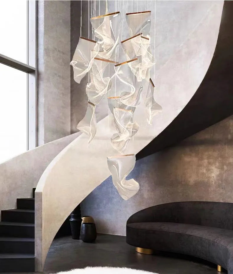 Modern home decor led lights pendant light lamps forstaircase Chandeliers for living room hanging light indoor lighting