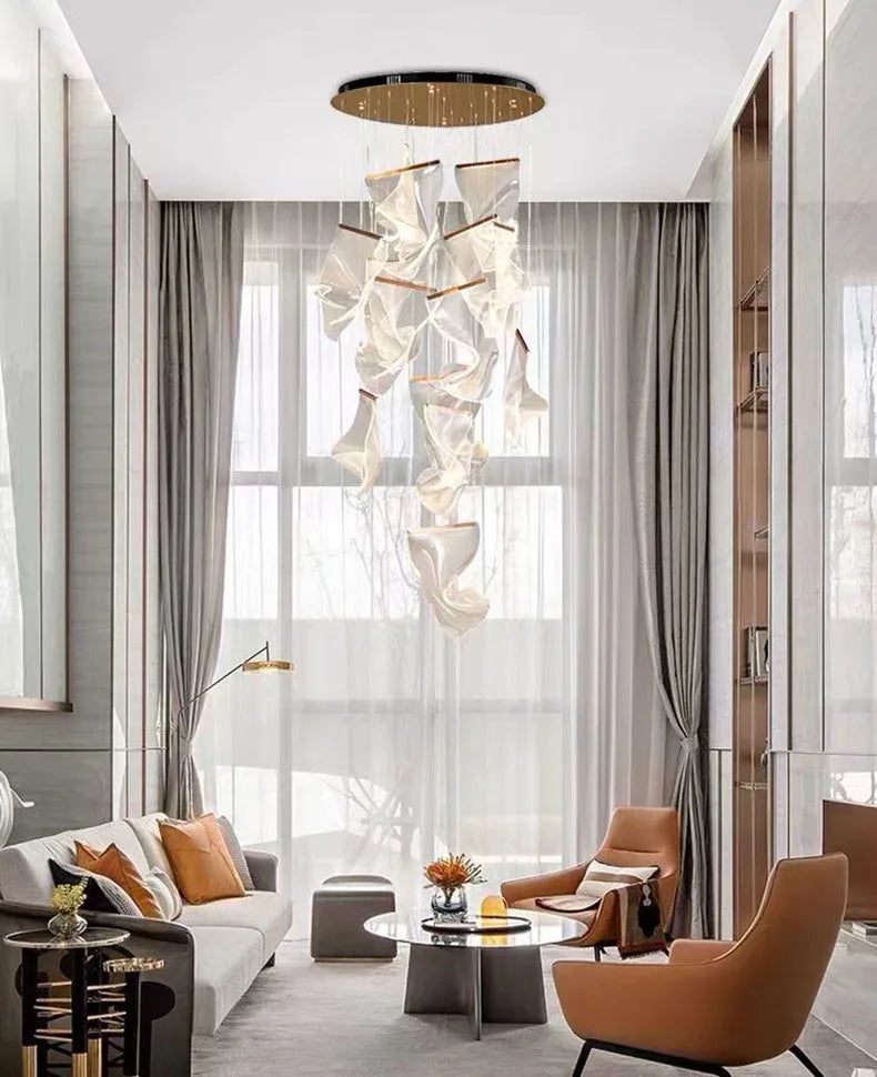 Modern home decor led lights pendant light lamps forstaircase Chandeliers for living room hanging light indoor lighting