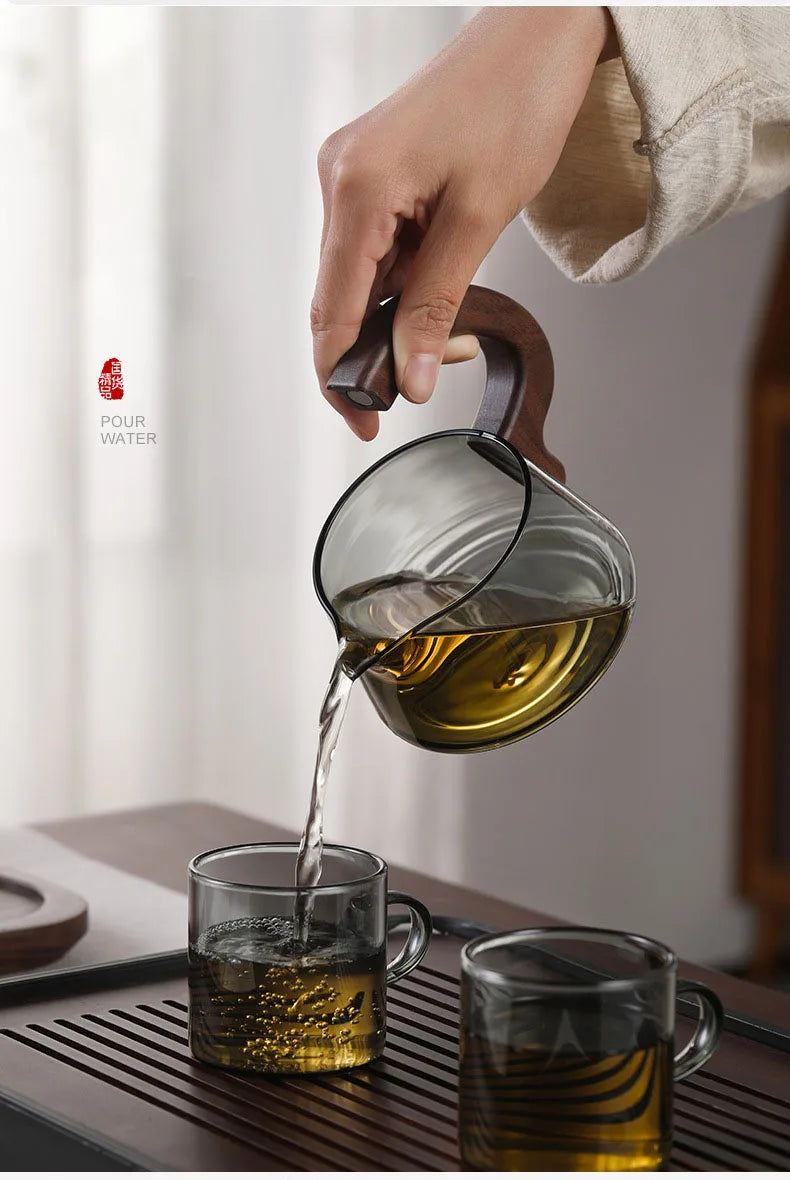 New Creative Design High-grade Magnetic Glass Teapot Kettle Infuser Teapot Water Separation Inner Magnetic Switch Tea Filtration