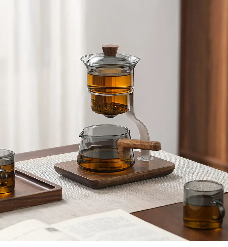 New Creative Design High-grade Magnetic Glass Teapot Kettle Infuser Teapot Water Separation Inner Magnetic Switch Tea Filtration