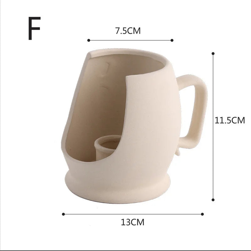 Nordic Polygon Circular Ceramic Vase Home Living Room TV Cabinet Desktop Homestay Art Decorations Dry Flower Arrangements Vase