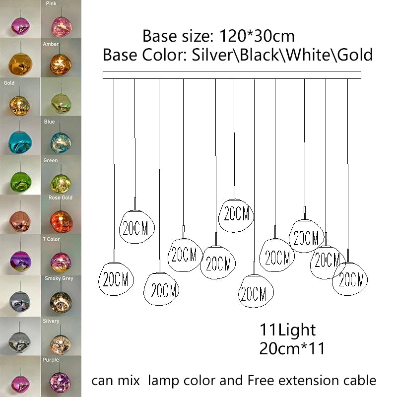 Nordic Lava LED Pendant Light Modern Light PVC Lighting Living Room Lights Indoor Deco Home Fixtures Loft Kitchen Hanging Lamps