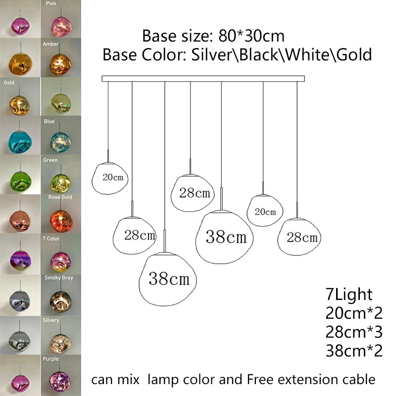 Nordic Lava LED Pendant Light Modern Light PVC Lighting Living Room Lights Indoor Deco Home Fixtures Loft Kitchen Hanging Lamps