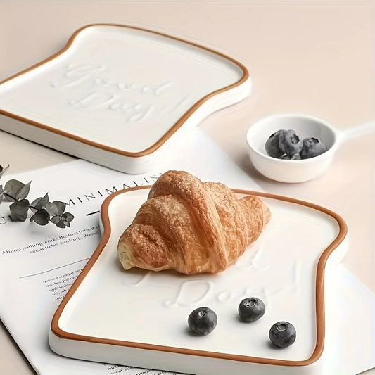 Breakfast Plate, Modern Bread/Dessert/Steak/Pasta Dish, Elegant Tableware for Home, Restaurants, Cafes - Versatile Use