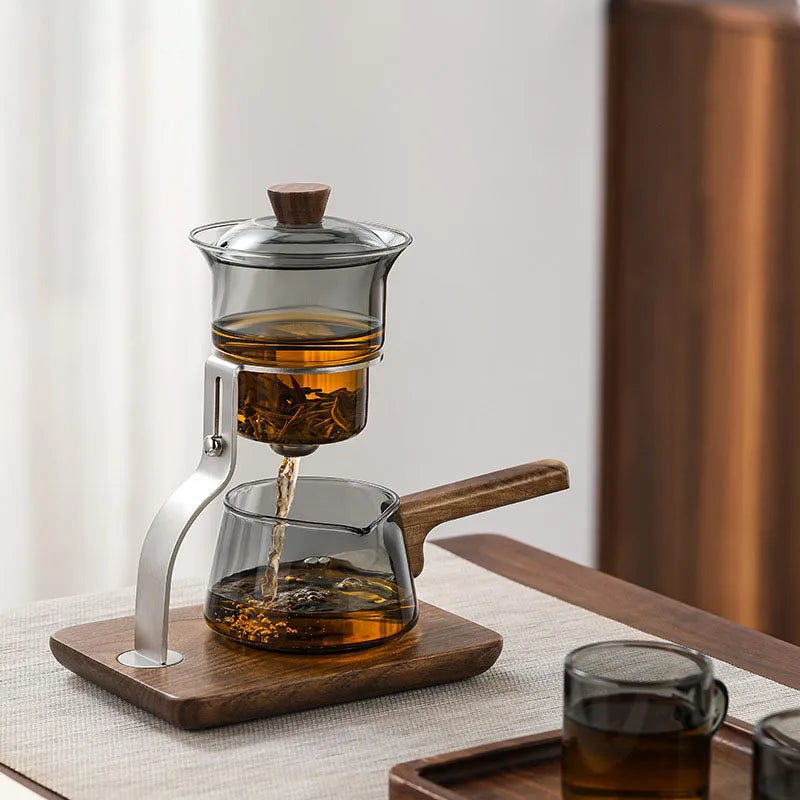 New Creative Design High-grade Magnetic Glass Teapot Kettle Infuser Teapot Water Separation Inner Magnetic Switch Tea Filtration