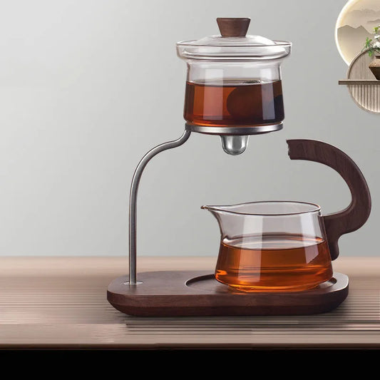 New Creative Design High-grade Magnetic Glass Teapot Kettle Infuser Teapot Water Separation Inner Magnetic Switch Tea Filtration