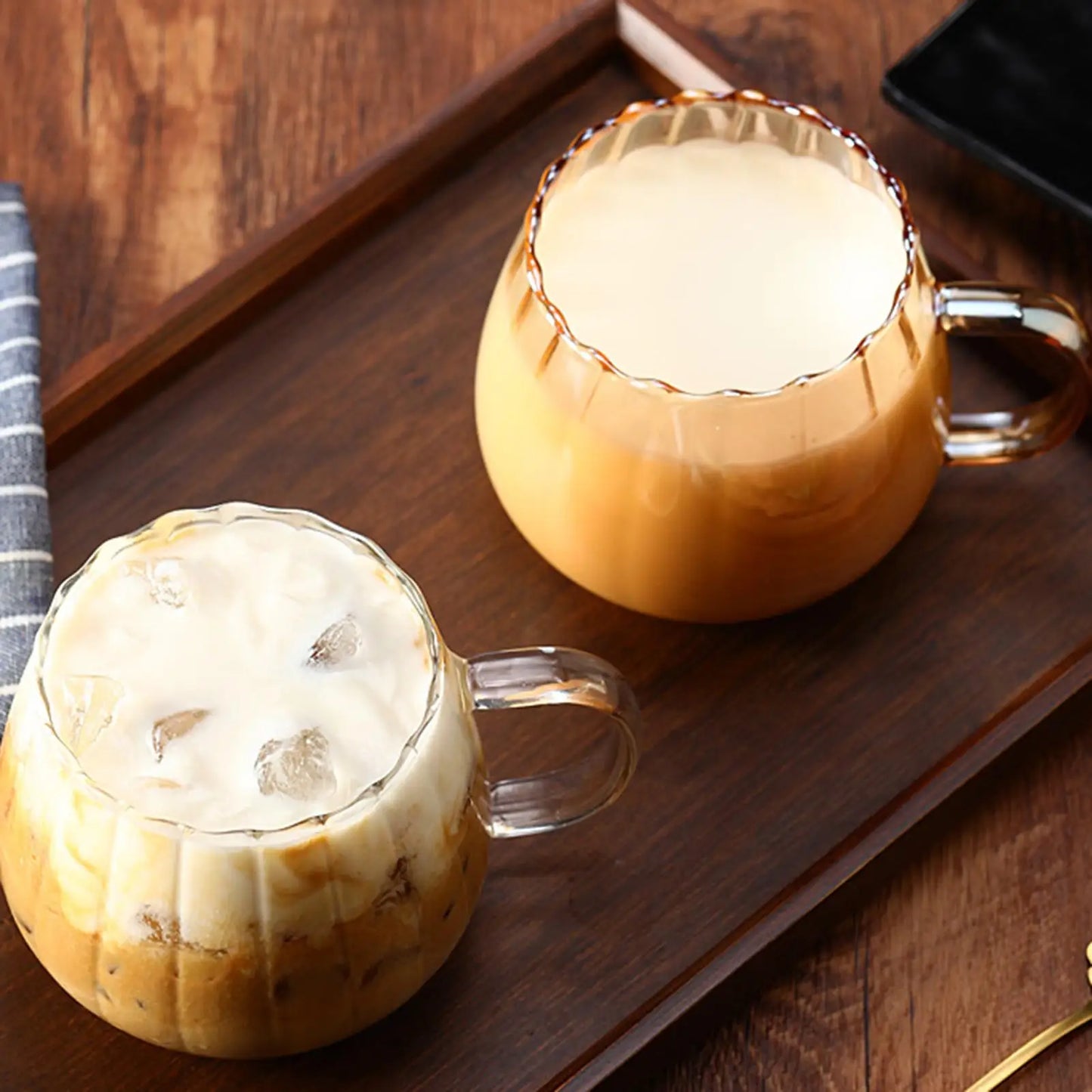 Pumpkin Glass Mug Breakfast Heat-Resistant Oatmeal Milk Coffee Cup Breakfast Milk Cup Water Cup Juice Milk Tea Cup 400ml