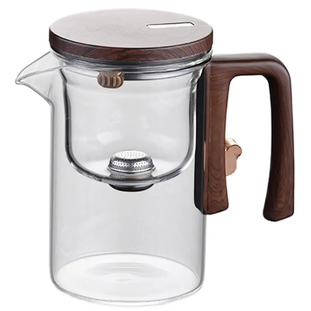 Glass Tea Pot Kettle Infuser 520ML/720ML Teapot Water Separation Inner Magnet One Click Magnetic Tea Filtration Cup Set