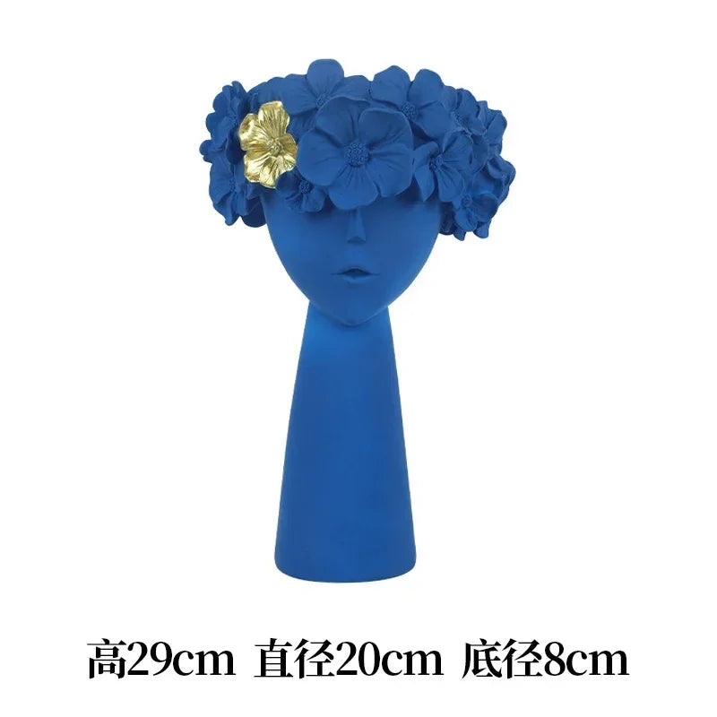 Nordic Decoration Home  Flower Vase  Living Room Decoration  Vases Cute Girl Arranging Flower Container Desktop Accessories
