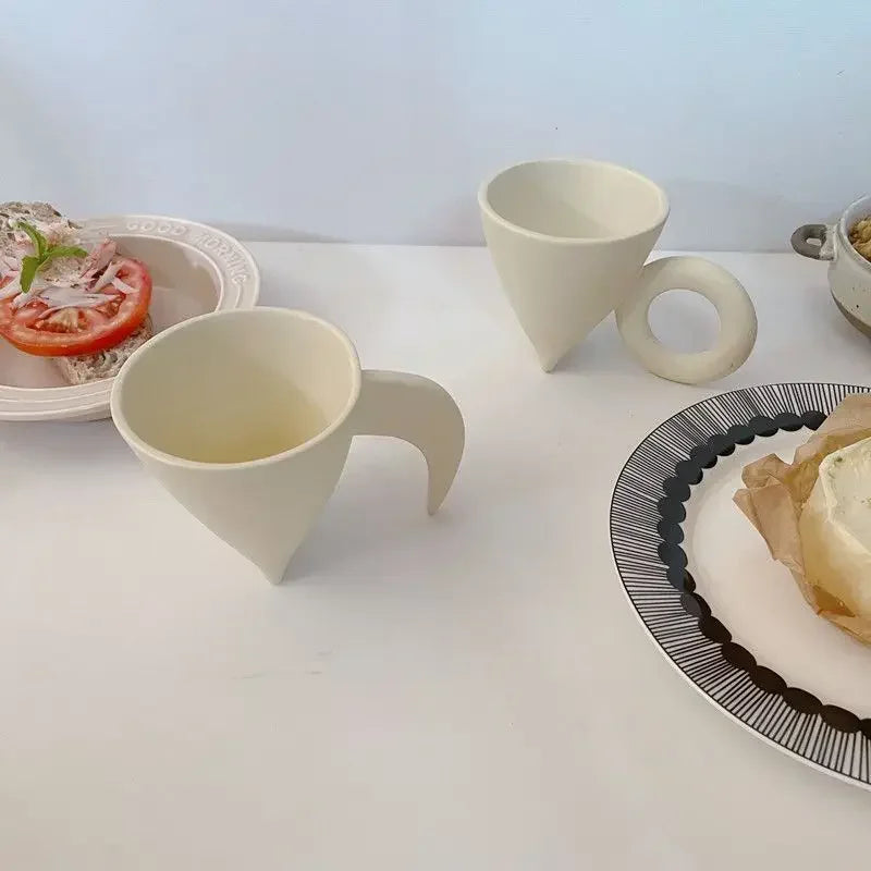 Simple Japanese Cream Coffee Mug Latte Nordic Creative Breakfast Mug Personalized Water Cup