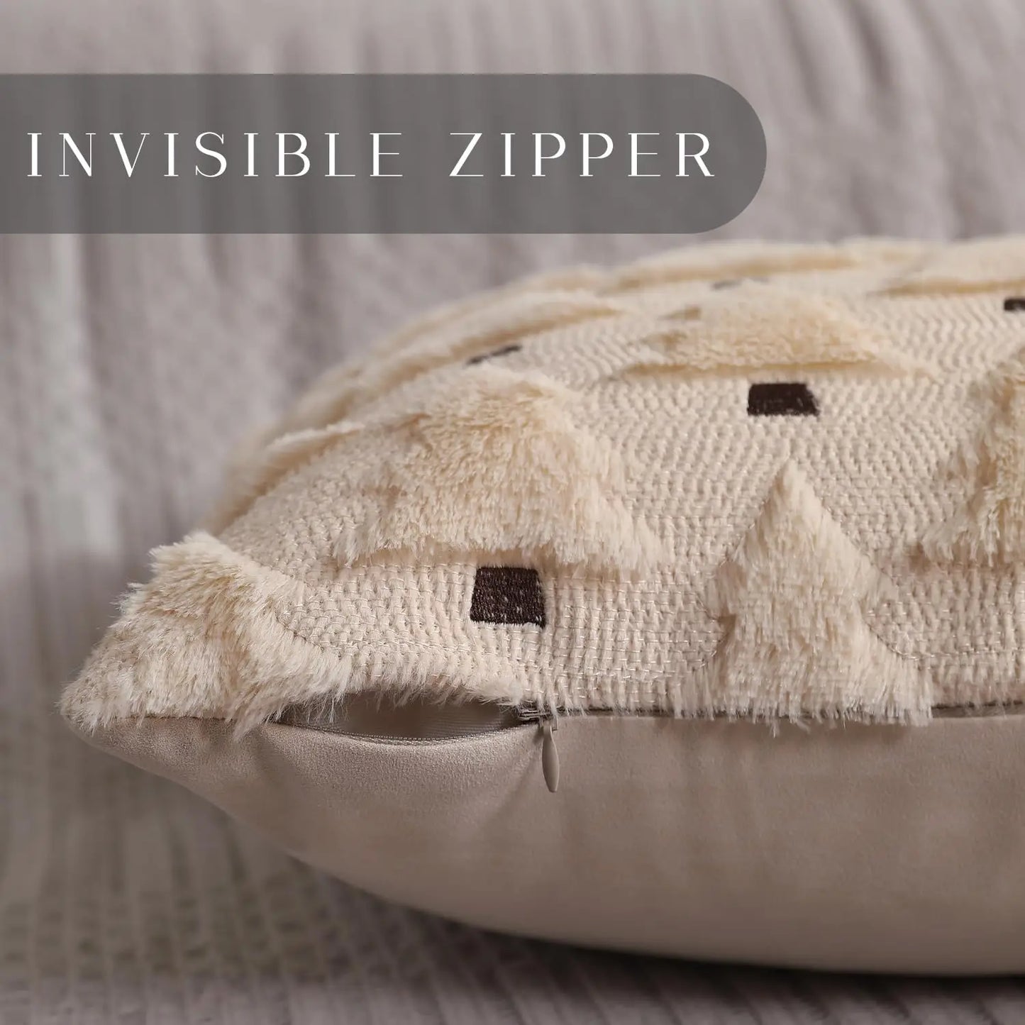 Fall Halloween Throw Pillow Covers 18x18 Decorative Pumpkin Pattern Pillowcase Soft Plush Faux Wool Cushions for Home Sofa Couch