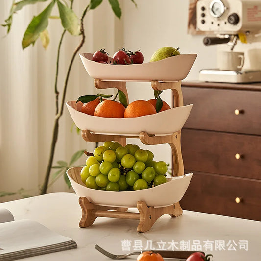 Fruit Plate Plastic Snack Dish Creative Modern Dried Fruit Basket Candy Dish Cake Stand dessert trays fruteros de cocina
