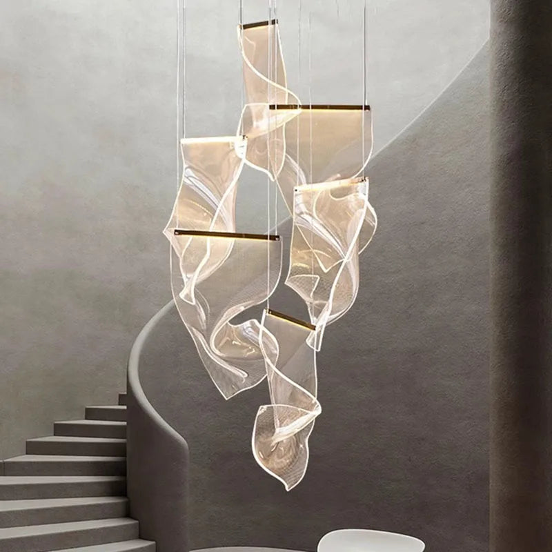 Modern home decor led lights pendant light lamps forstaircase Chandeliers for living room hanging light indoor lighting