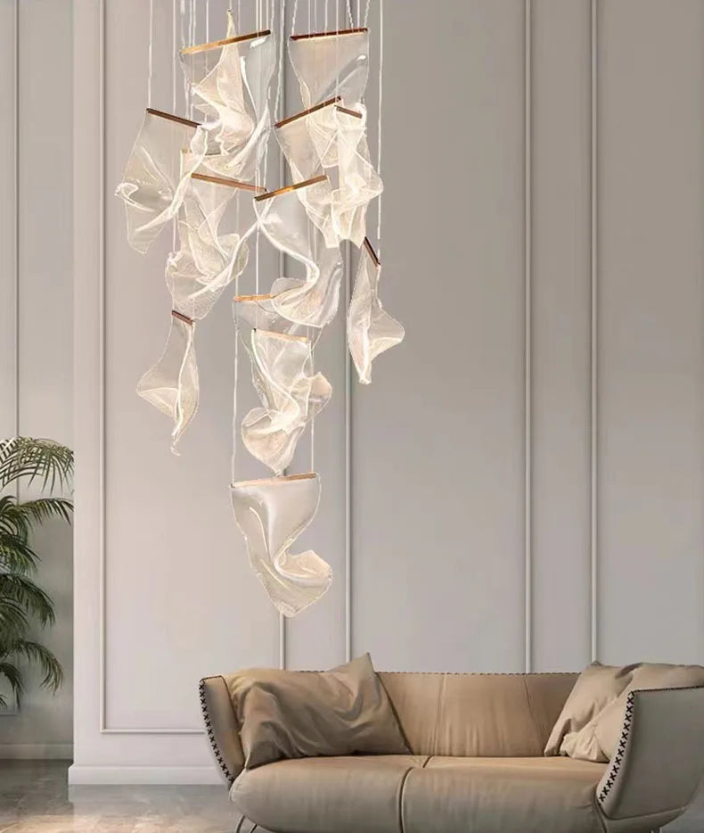 Modern home decor led lights pendant light lamps forstaircase Chandeliers for living room hanging light indoor lighting